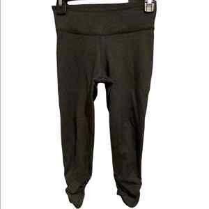 Beyond Yoga Charcoal‎ Gray Legging Scrunch Ruched Ankle Size XSmall